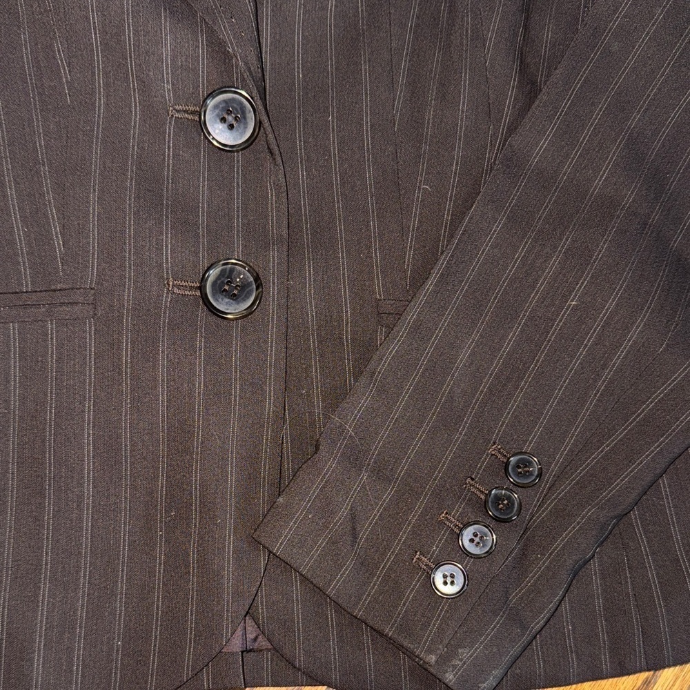 Ann Taylor Dark Pinstripe Blazer - Picture 2 of 7